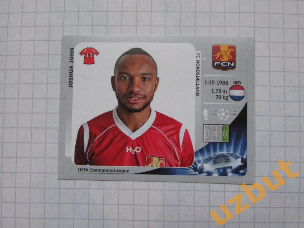 Наклейка №367 Йошу Джон Joshua John \ Нордслэнд по футболу 2012-2013 Panini 2