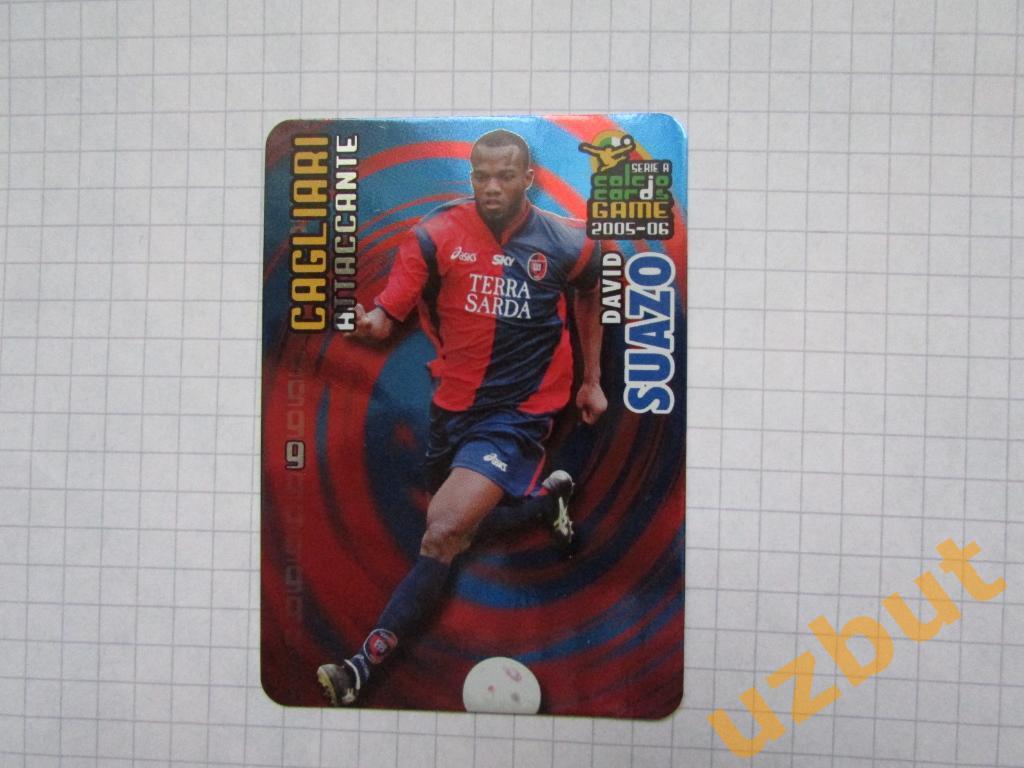 Карточка № 19 David Suazo gold PANINI Serie A 2005-2006. Calcio cards game