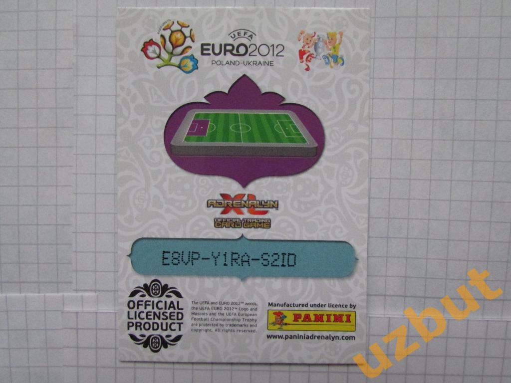 Карточка PANINI №240 Шовковский goal stopper Чемпионат Европы 2012 Adrenalyn XL 1