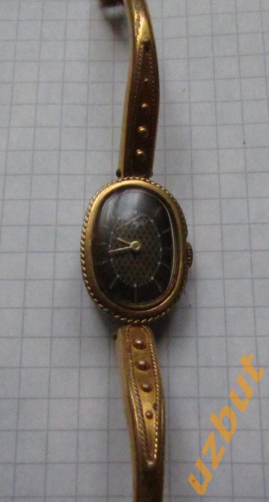 Часы Луч СССР с браслетом механика позолота