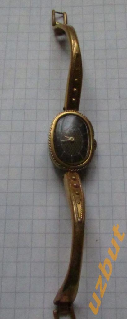 Часы Луч СССР с браслетом механика позолота 1