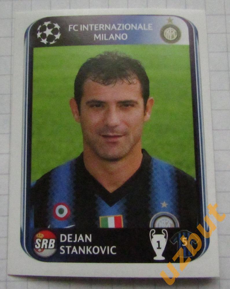 Наклейка №16 Dejan Stankovic FC Internazionale Panini ЛЧ 2010-2011