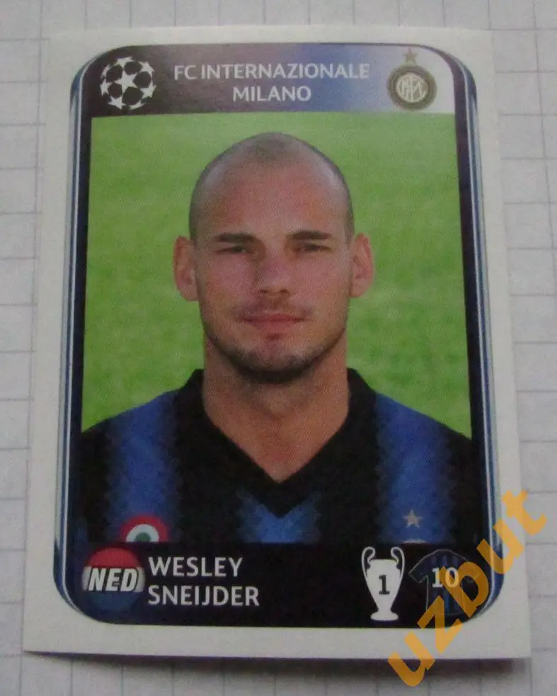 Наклейка №18 Wesley Sneijder FC Internazionale Panini ЛЧ 2010-2011