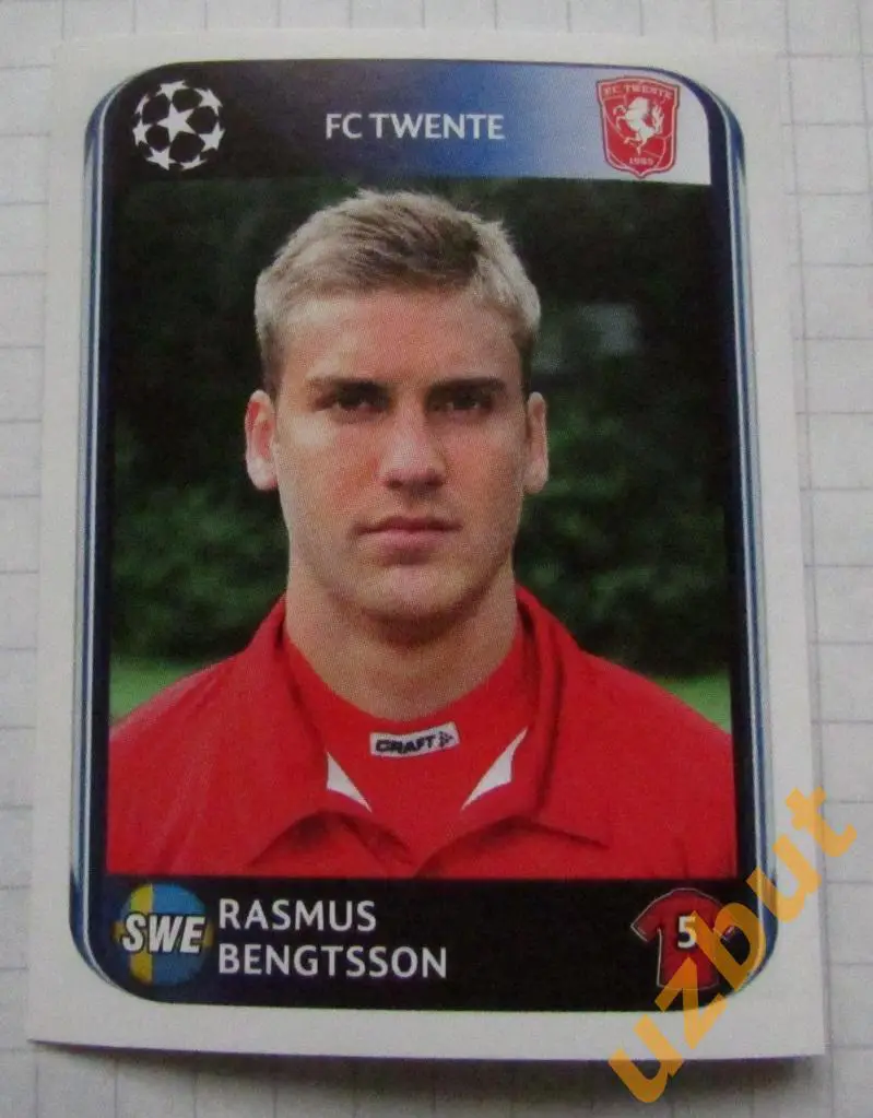 Наклейка №61 Rasmus Bengtsson FC Twente Panini ЛЧ 2010-2011