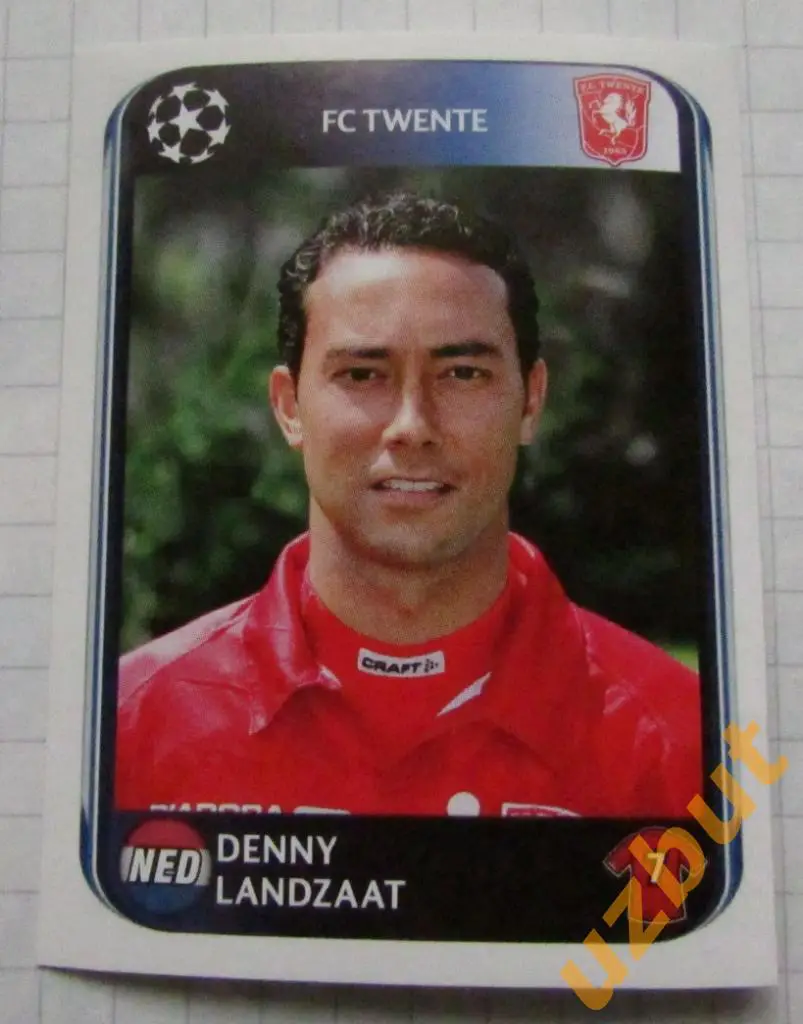 Наклейка №66 Denny Landzaat FC Twente Panini ЛЧ 2010-2011