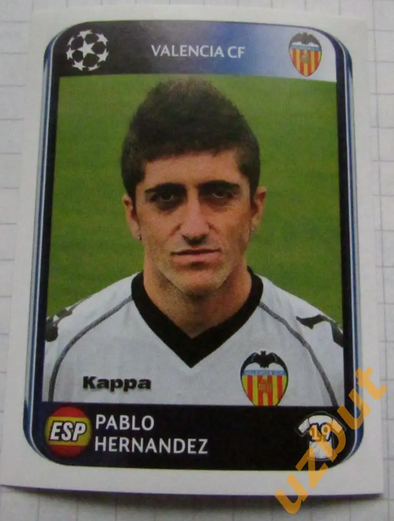 Наклейка №171 Pablo Hernandez FC Valencia Panini ЛЧ 2010-2011