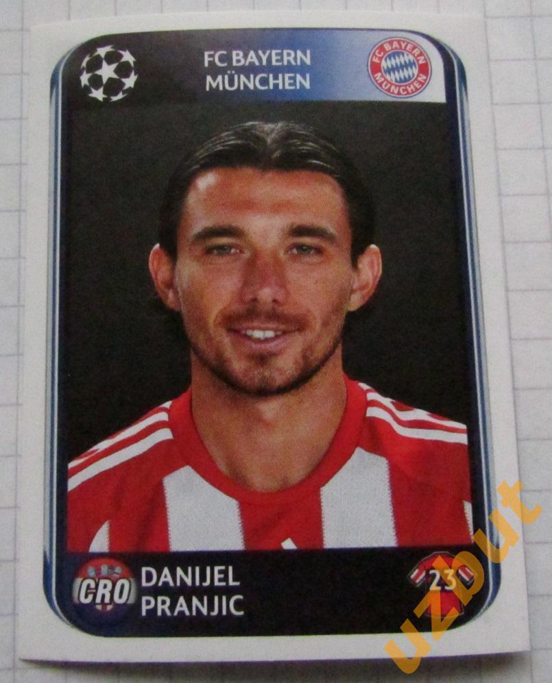 Наклейка № 284 Danijel Pranjic FC Bayern Panini ЛЧ 2010-2011