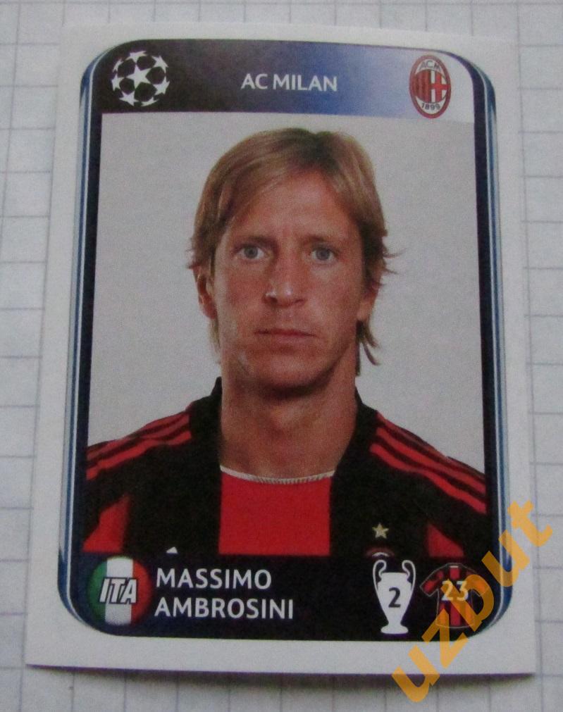 Наклейка № 420 Massimo Ambrosini FC Milan Panini ЛЧ 2010-2011