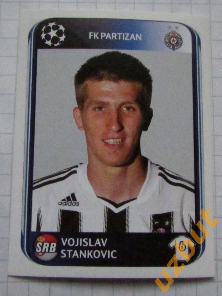Наклейка № 538 Vojislav Stankovic FC Partizan Panini ЛЧ 2010-2011