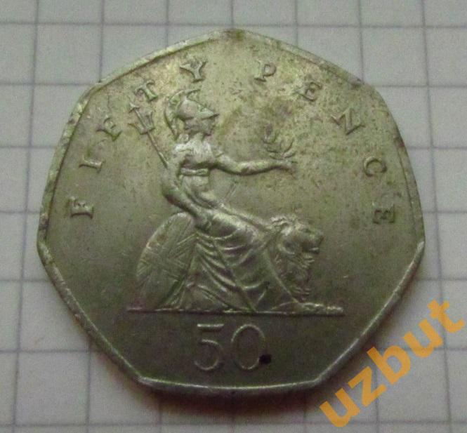 50 пенсов Великобритания 1998 1