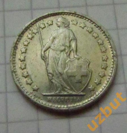 Пол 1/2 франка Швейцария 1974