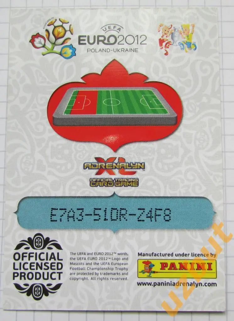 Карточка Якобсен Дания PANINI Чемпионат Европы 2012 Adrenalyn XL 1