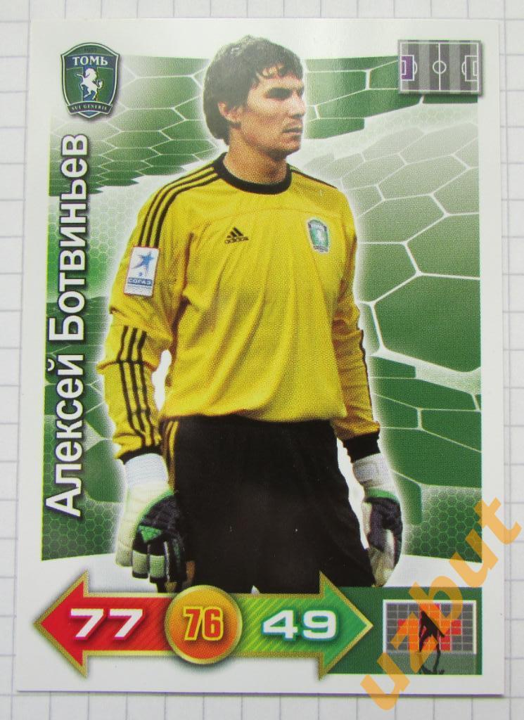 Карточка Ботвиньев ФК Томь PANINI РФПЛ 2011-2012 Adrenalyn XL