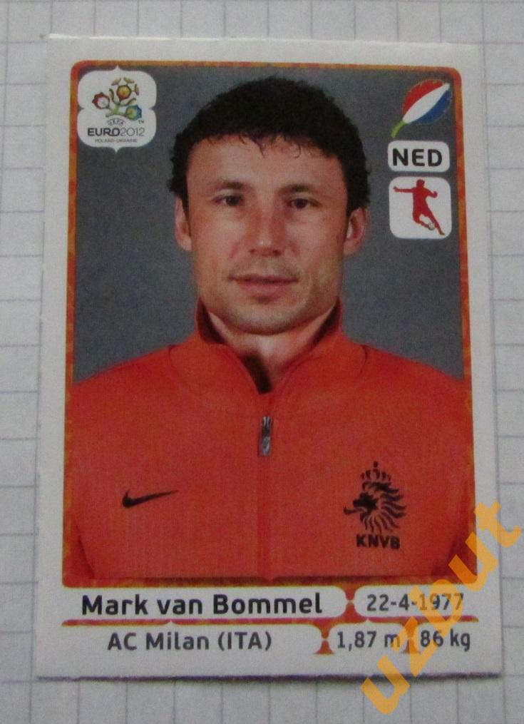 Наклейка № 178 Марк ван Боммел Нидерланды евро 2012 Panini