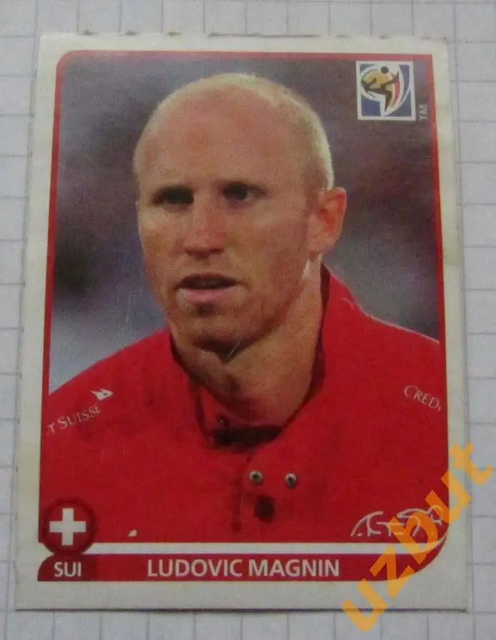 Наклейка № 584 Людовик Маньен Швейцария Чемпионат мира по футболу 2010 Panini