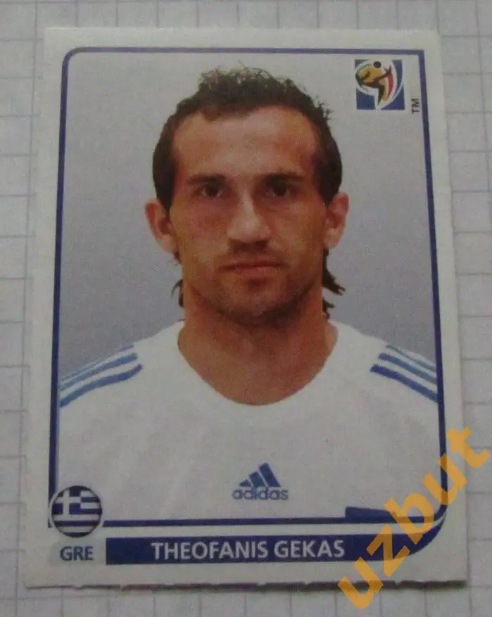 Наклейка № 179 Теофанис Гекас ГрецияЧемпионат мира по футболу 2010 Panini