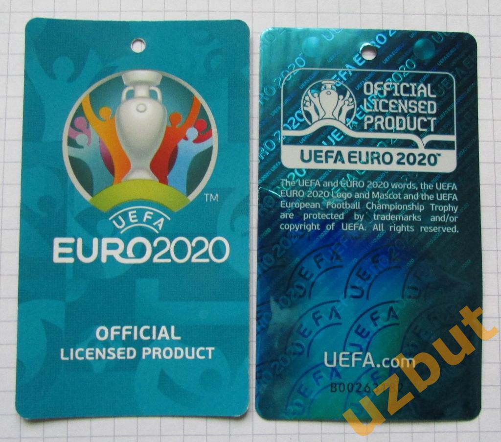 Товарная бирка (ярлык) Лицензированный продукт УЕФА Евро 2020