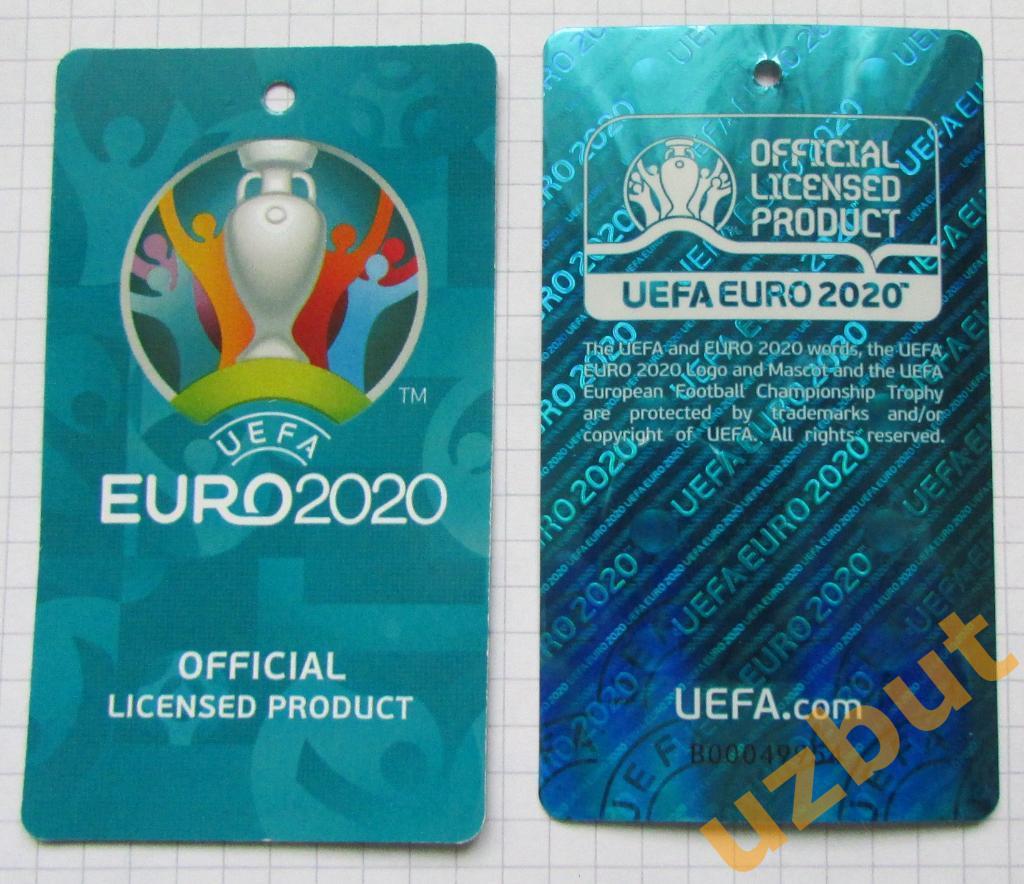 Товарная бирка (ярлык) Лицензированный продукт УЕФА Евро 2020 1