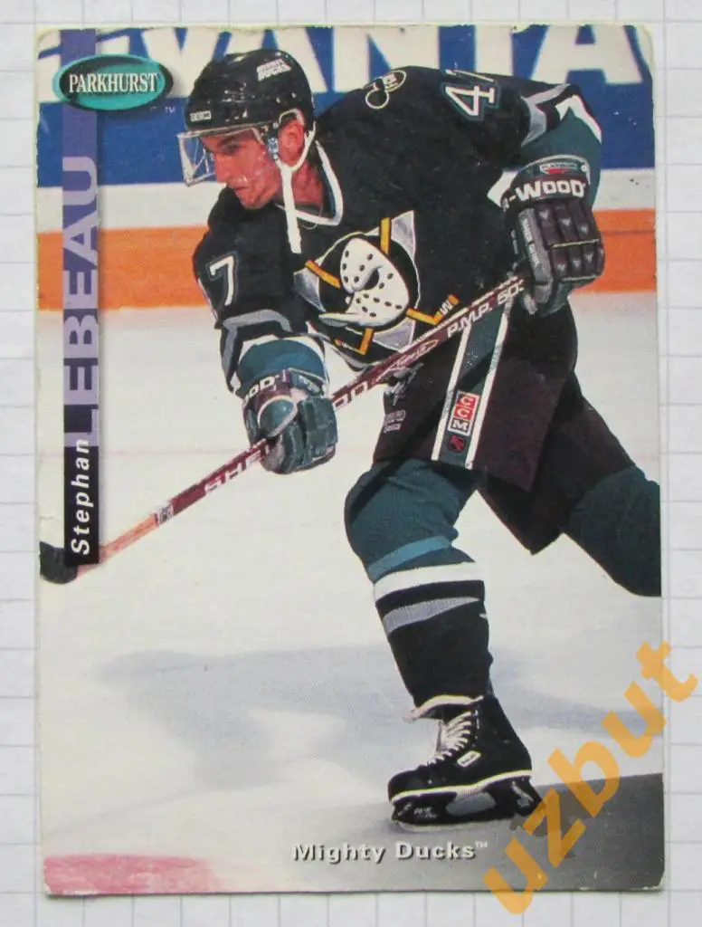 Карточка НХЛ Стефан Лебо Анахайм Дакс # 2 Stephan Lebeau 1994