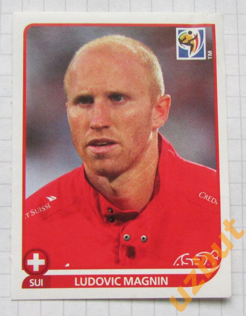 Наклейка № 584 Людовик Маньен Швейцария Чемпионат мира по футболу 2010 Panini 2