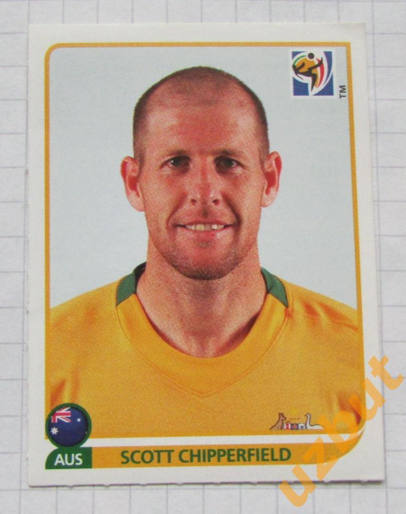 Наклейка №280 Скотт Чипперфилд Австралия Чемпионат мира по футболу 2010 Panini 2