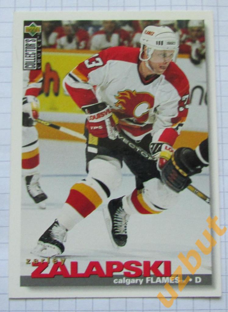 Карточка НХЛ Зарлей Залапски \ Калгари Флэймз \ № 123 Upper deck 1995