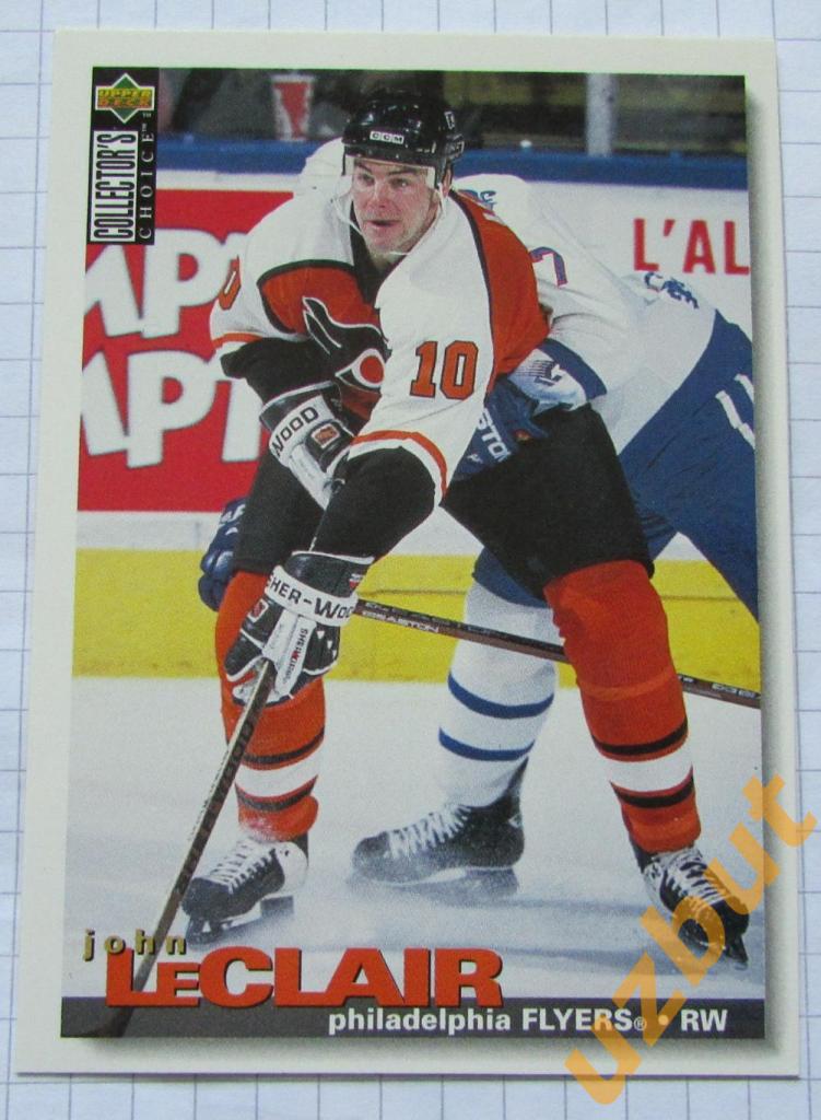 Карточка НХЛ Джон Леклер \ Филадельфия Флайерз \ № 261 Upper deck 1995