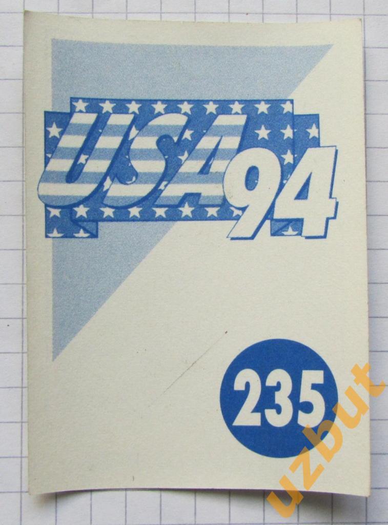 Наклейка Алкетас Панагулиас Греция № 235 Euroflash ЧМ 1994 США 1