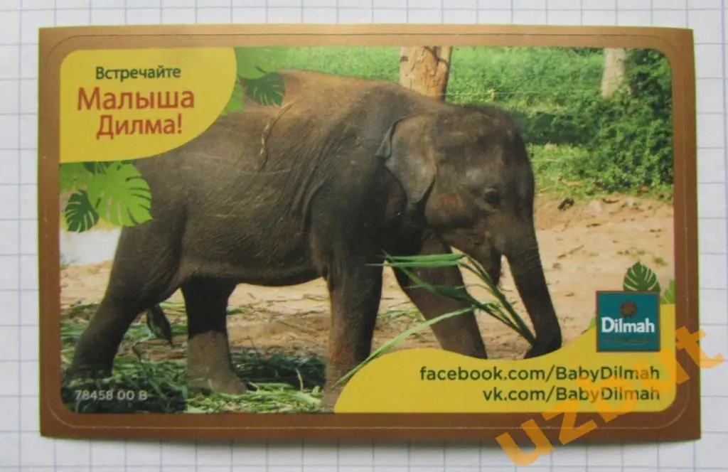 Рекламный вкладыш наклейка из коробки чая Dilmah