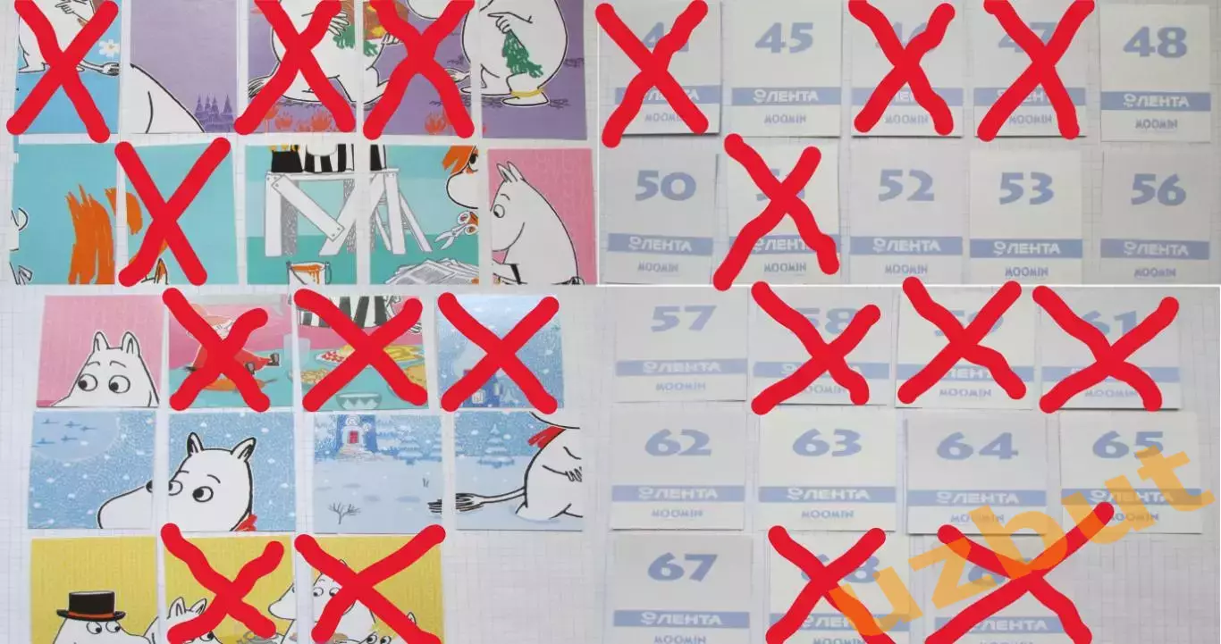 Наклейки Мумин Трогательная зима Лента 2