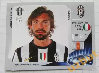 Наклейка № 344 Андреа Пирло Ювентус Panini ЛЧ 2012-2013