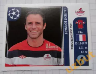 Наклейка № 114 Лоран Боннар Франция ЛЧ по футболу 2011-2012 Panini
