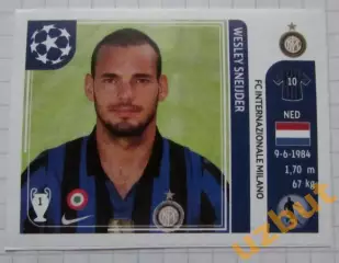 Наклейка № 85 Уэсли Снейдер Интернациональ Милан ЛЧ по футболу 2011-2012 Panini