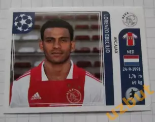 Наклейка № 256 Лоренцо Эбесилио Аякс ЛЧ по футболу 2011-2012 Panini