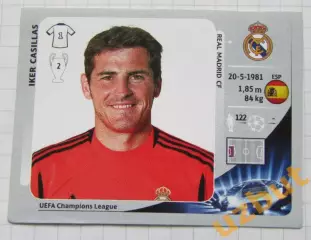 Наклейка № 229 Икер Касильяс Реал Panini ЛЧ 2012-2013 (2)