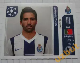 Наклейка № 421Жоау Моутинью Порто ЛЧ по футболу 2011-2012 Panini