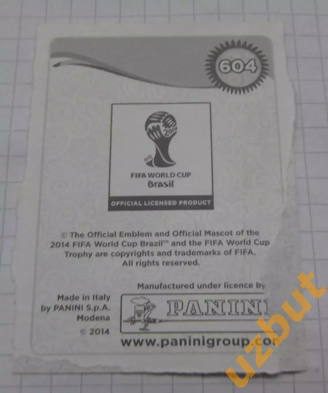 Наклейка № 604 Акинфеев Чемпионат мира по футболу 2014 Panini 1