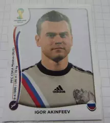 Наклейка № 604 Акинфеев Чемпионат мира по футболу 2014 Panini