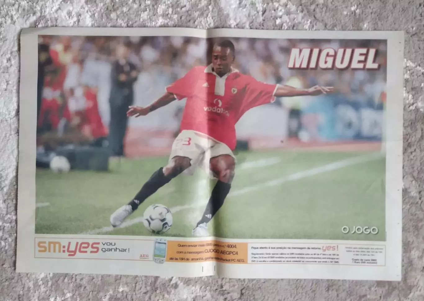 Футбол Плакат - постер Луиш Мигел Монтейру (Португалия) Бенфика /O Jogo/