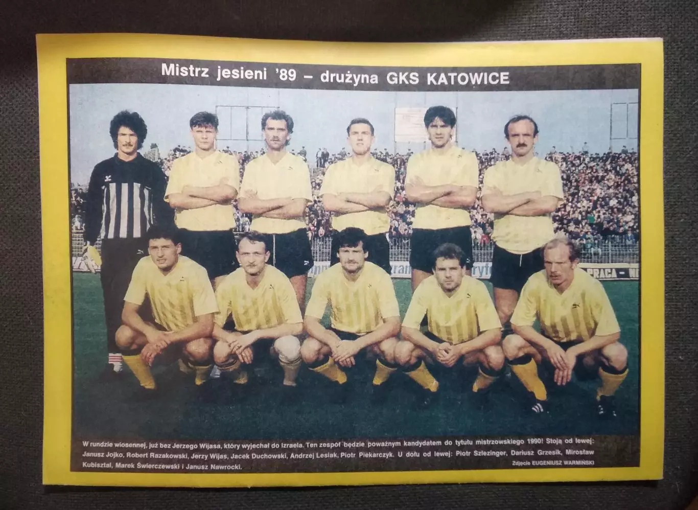 Футбол постер клуб ГКС (Катовице, Польша) /сезон 1989-90/ журнал Sportowiec
