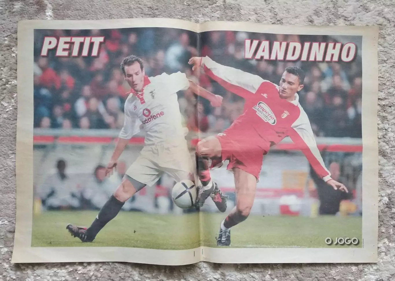 Футбол Плакат - постер Пети Бенфика и Вандиньо Брага Португалия /O Jogo/