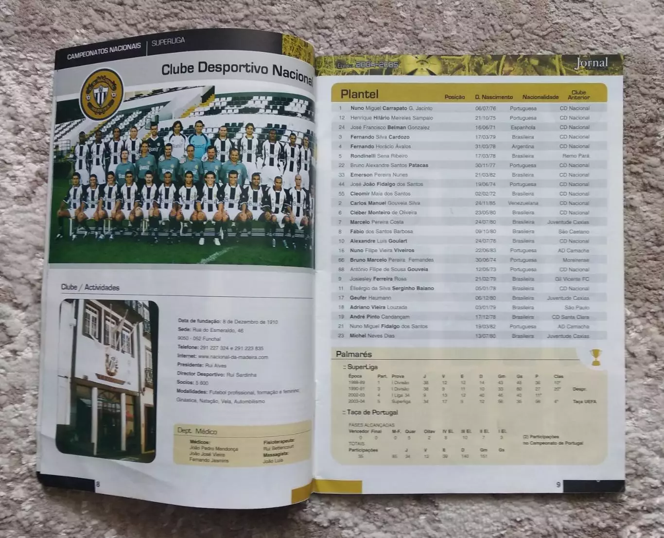 Португалия Справочник по футбольным командам Мадейры сезон 2004-2005 2