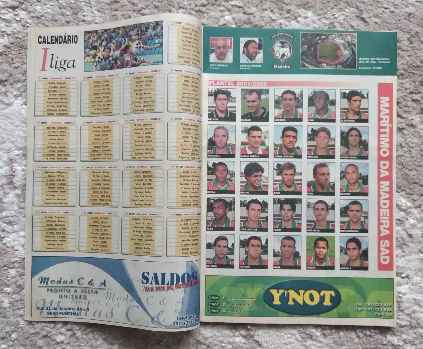 Португалия Справочник по футбольным командам Мадейры сезон 2001-2002 1