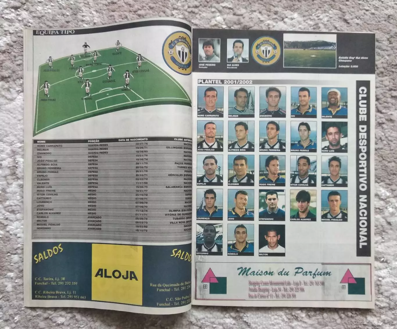 Португалия Справочник по футбольным командам Мадейры сезон 2001-2002 2