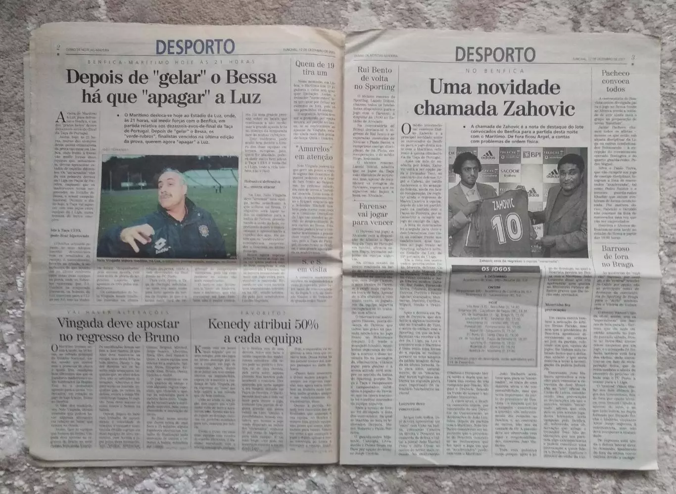 Португалия газета Diario de Noticias Мадейра с приложением Спорт 2