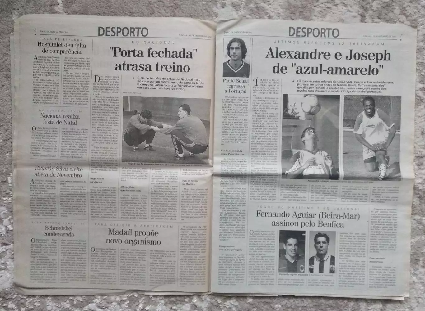 Португалия газета Diario de Noticias Мадейра с приложением Спорт 3
