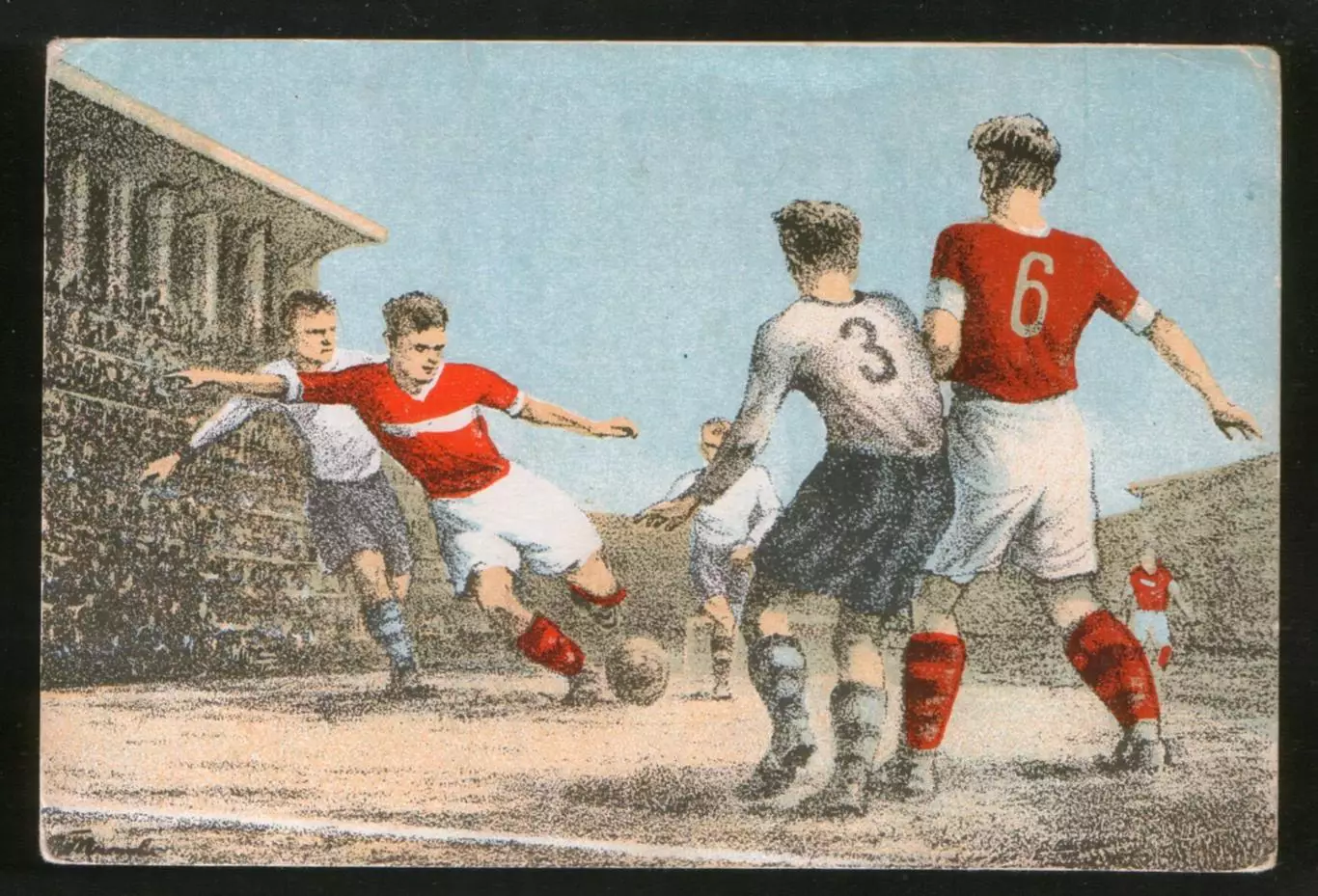 Футбол Спартак - Торпедо, 1949; худ. Титов