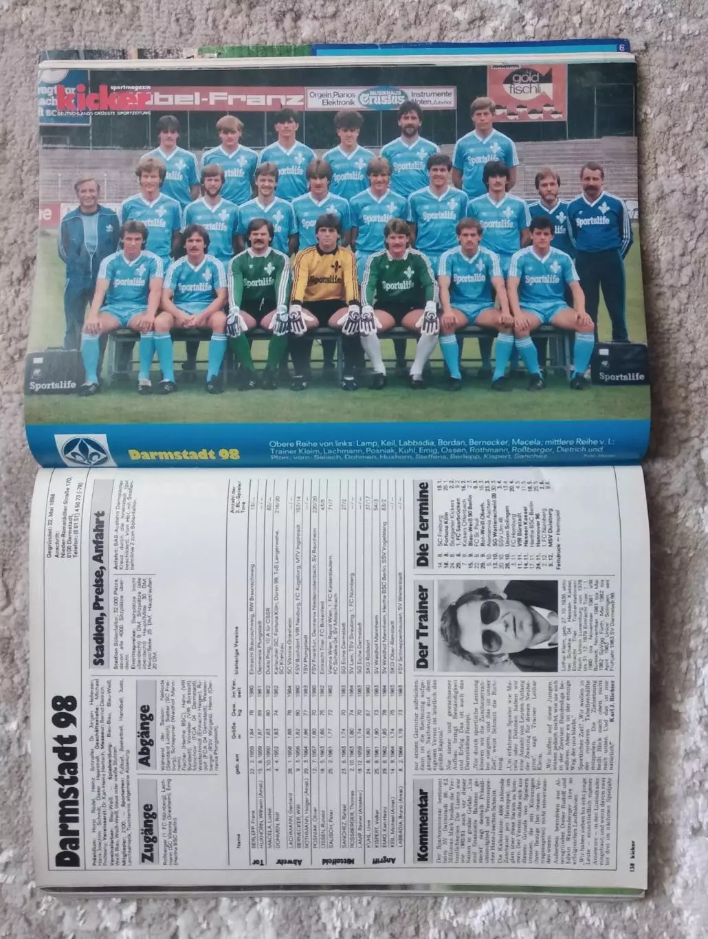 Справочник Kicker (спецвыпуск) Бундеслига сезон 1984-1985 Германия 4