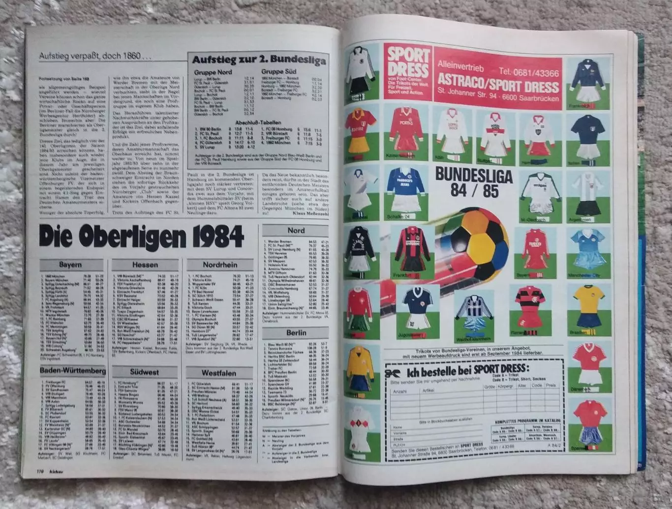 Справочник Kicker (спецвыпуск) Бундеслига сезон 1984-1985 Германия 6