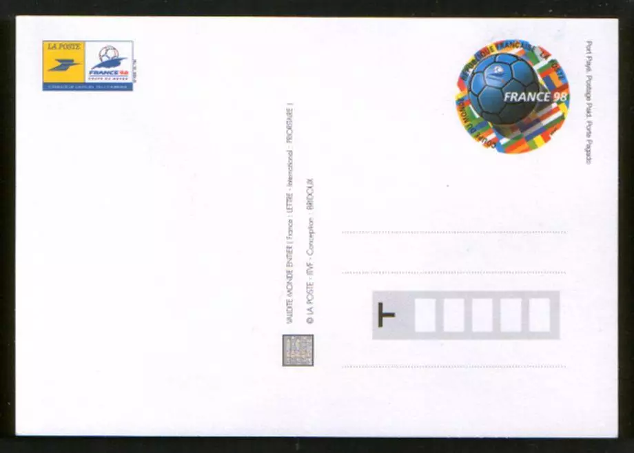 1998 Франция Картмаксимум Чемпионат мира по футболу 1
